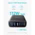 Anker Desktop Charger, Fast Charging USB C Charger with 112W Max 6-Port Desk Accessories for Home Office, Campatible with Multiple Devices, iPhone, iPad, MacBook, Galaxy and More (Cable Not Included)